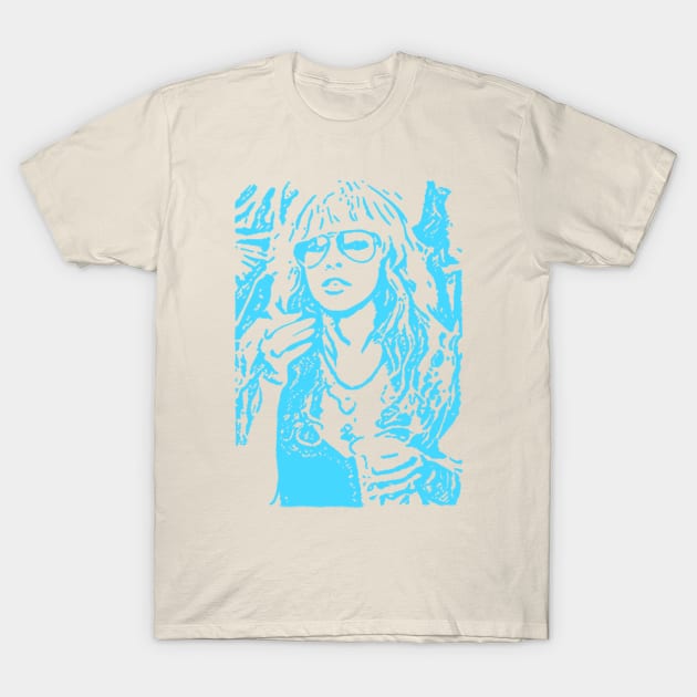 Stevie Nicks // Retro Style Blue Soft T-Shirt by Azalmawah